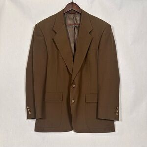 Hart Schaffner Marx Jack Nicklaus Tan Suit Blazer with Golf Detail on Buttons